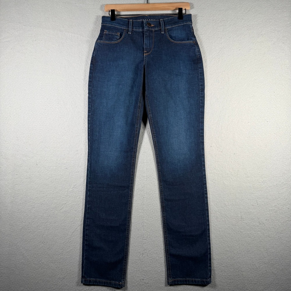 Mott & Bow Womens Slim Straight Dark Indigo Jeans Size 26x32 SBOY_RIDG_21MO